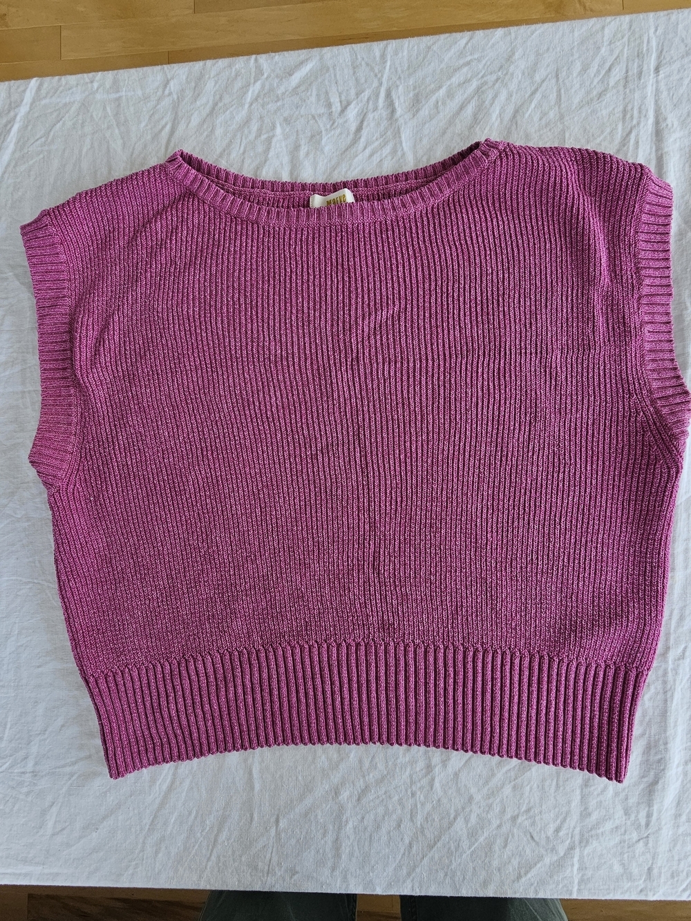 Anthropology Maeve Women’s Magenta Knit Sleeveless Sweater Size L